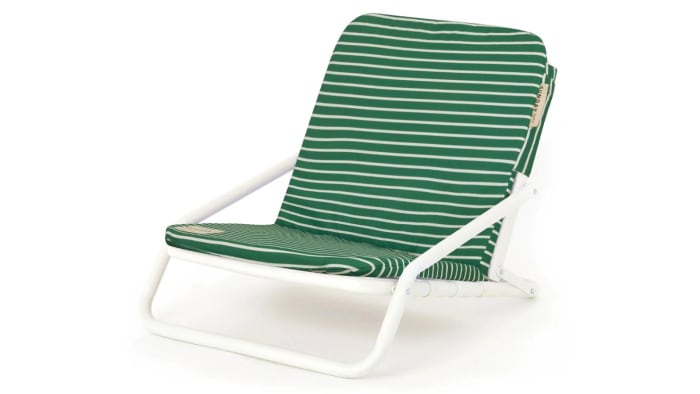 striped backpack beach chair